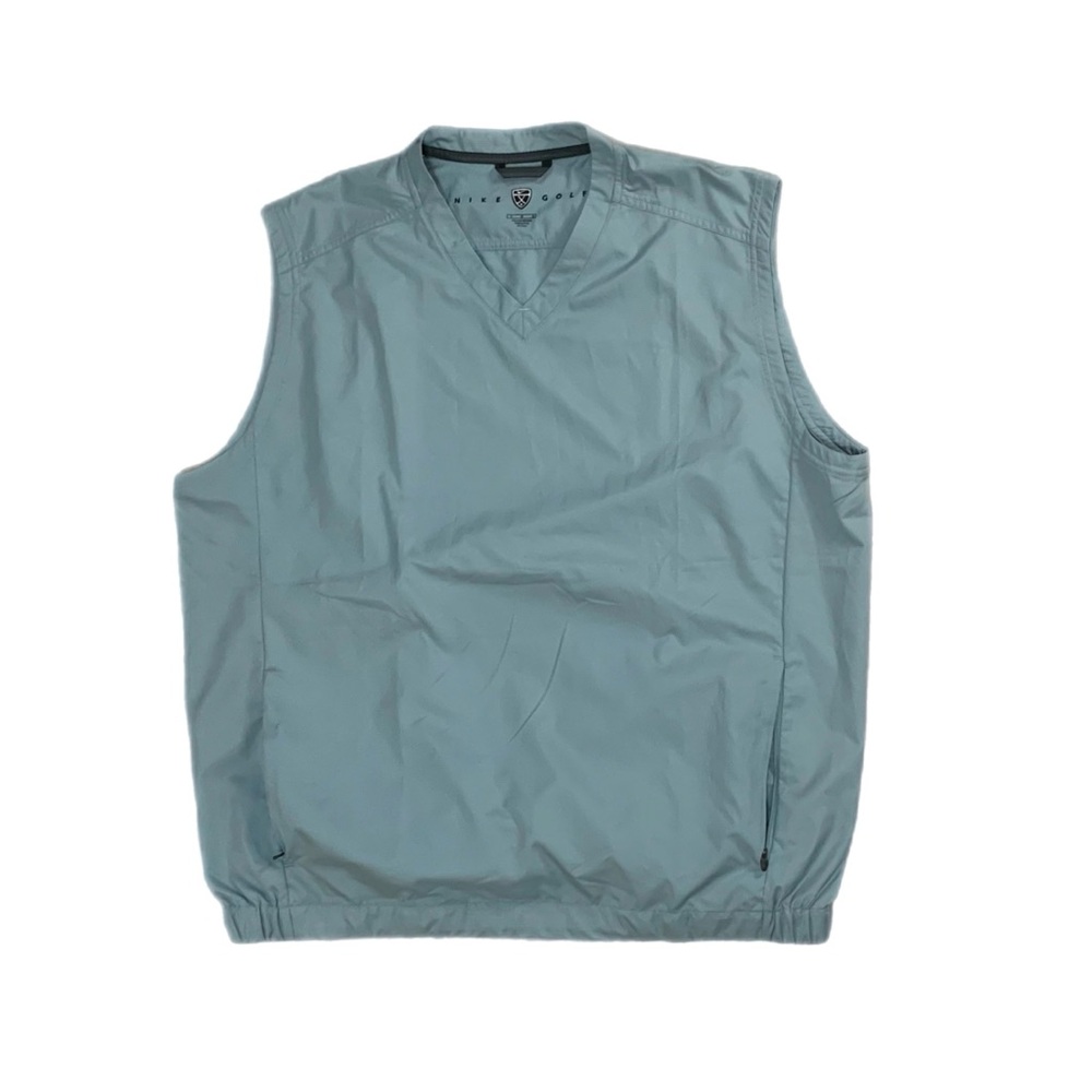 Used Nike Golf Windbreaker Vest Gray Size Large